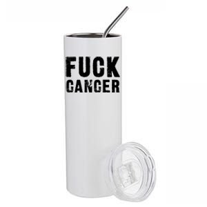 Fuck Cancer Black Font Gift Stainless Steel Tumbler