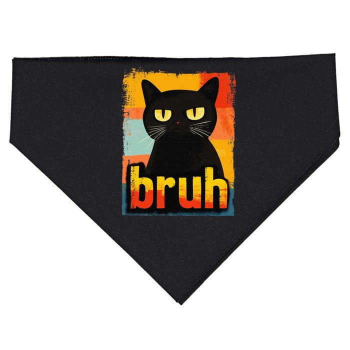 Funny Cat Bruh For Teen Meme Graphic Gift USA-Made Doggie Bandana