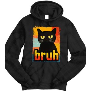 Funny Cat Bruh For Teen Meme Graphic Gift Tie Dye Hoodie