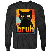 Funny Cat Bruh For Teen Meme Graphic Gift Tie-Dye Long Sleeve Shirt