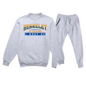 Funny California Berkeley Road Trip Travel Vacation Traveler Premium Crewneck Sweatsuit Set