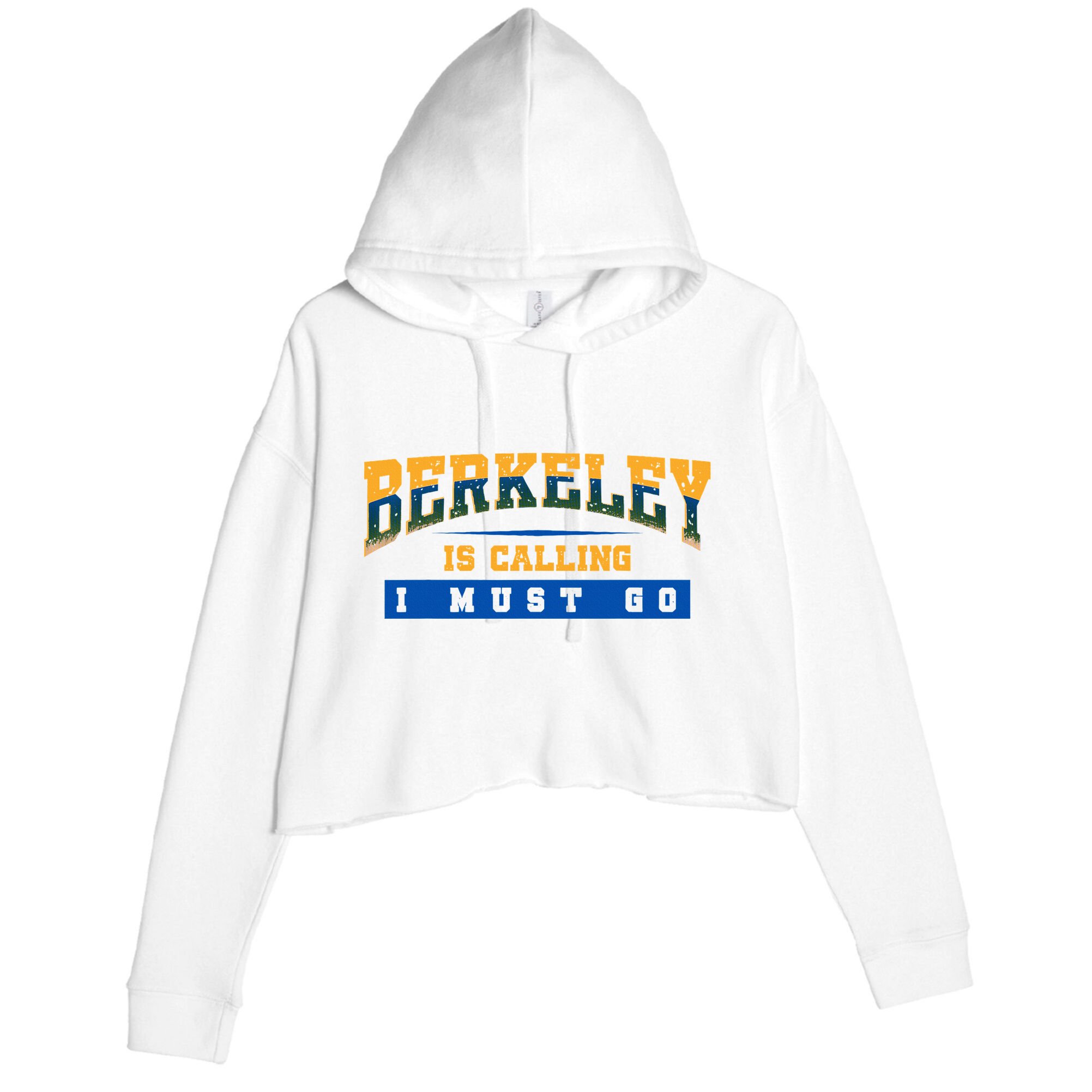 Funny California Berkeley Road Trip Travel Vacation Traveler Crop Fleece Hoodie