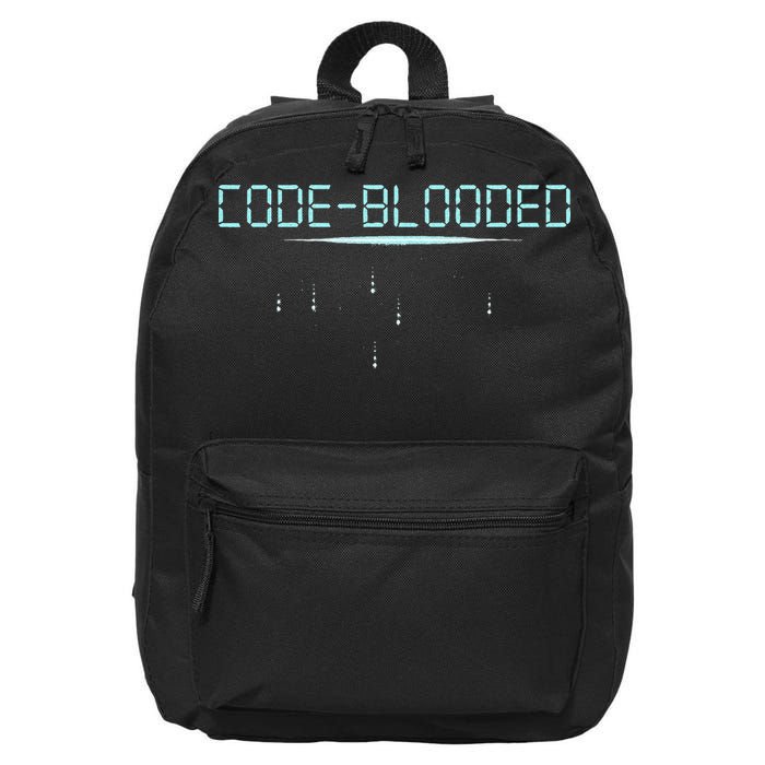 Funny Code Blooded Computer Software Programmer Binary Tree 16 in Basic Backpack