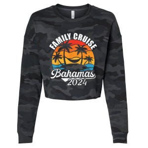 Family Cruise Bahamas 2024 Summer Matching Vacation 2024 Cropped Pullover Crew