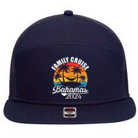 Family Cruise Bahamas 2024 Summer Matching Vacation 2024 7 Panel Mesh Trucker Snapback Hat