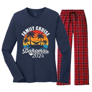 Family Cruise Bahamas 2024 Summer Matching Vacation 2024 Women's Long Sleeve Flannel Pajama Set 