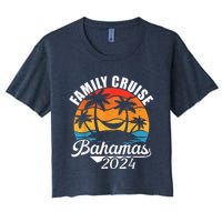 Family Cruise Bahamas 2024 Summer Matching Vacation 2024 Women's Crop Top Tee