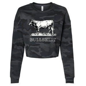 Funny Cow Bullshirt Bulls Cropped Pullover Crew