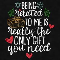 Funny Christmas Being Related To Me Is Really The Only Gift You Need Ladies PosiCharge Tri-Blend Wicking Tank