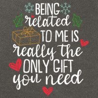 Funny Christmas Being Related To Me Is Really The Only Gift You Need Cotton Canvas Backpack