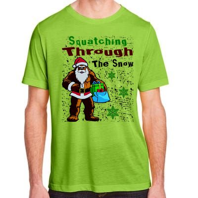 Funny Christmas Bigfoot Adult ChromaSoft Performance T-Shirt