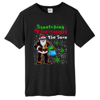 Funny Christmas Bigfoot Tall Fusion ChromaSoft Performance T-Shirt