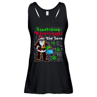 Funny Christmas Bigfoot Ladies Essential Flowy Tank