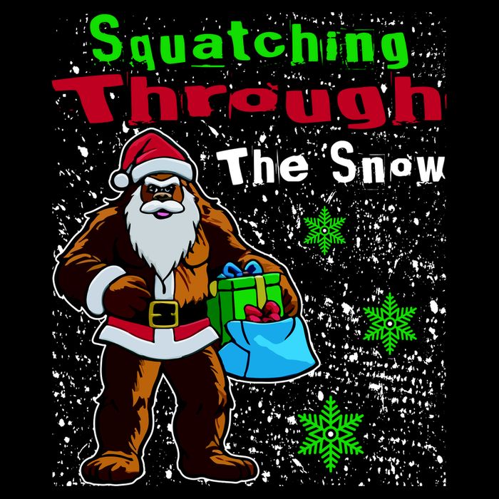 Funny Christmas Bigfoot Poster