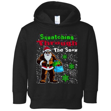 Funny Christmas Bigfoot Toddler Hoodie