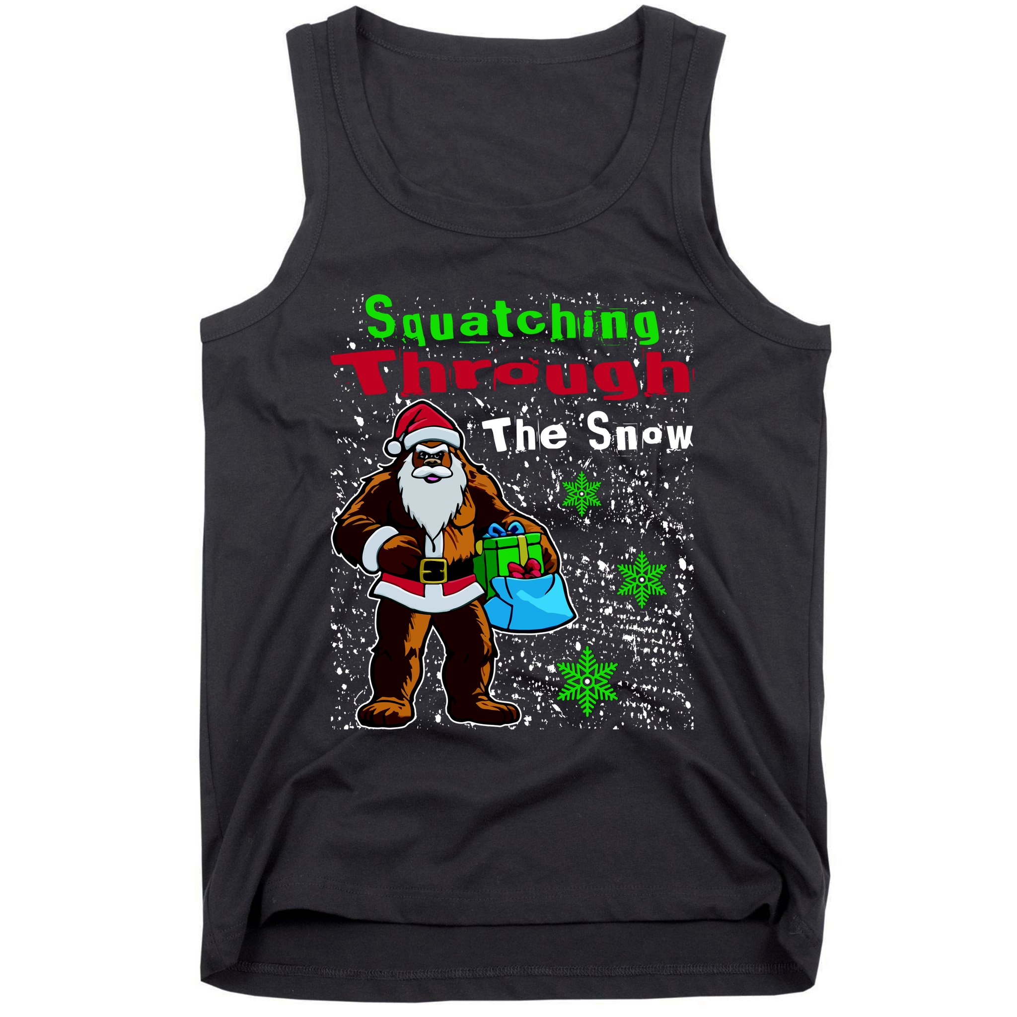 Funny Christmas Bigfoot Tank Top