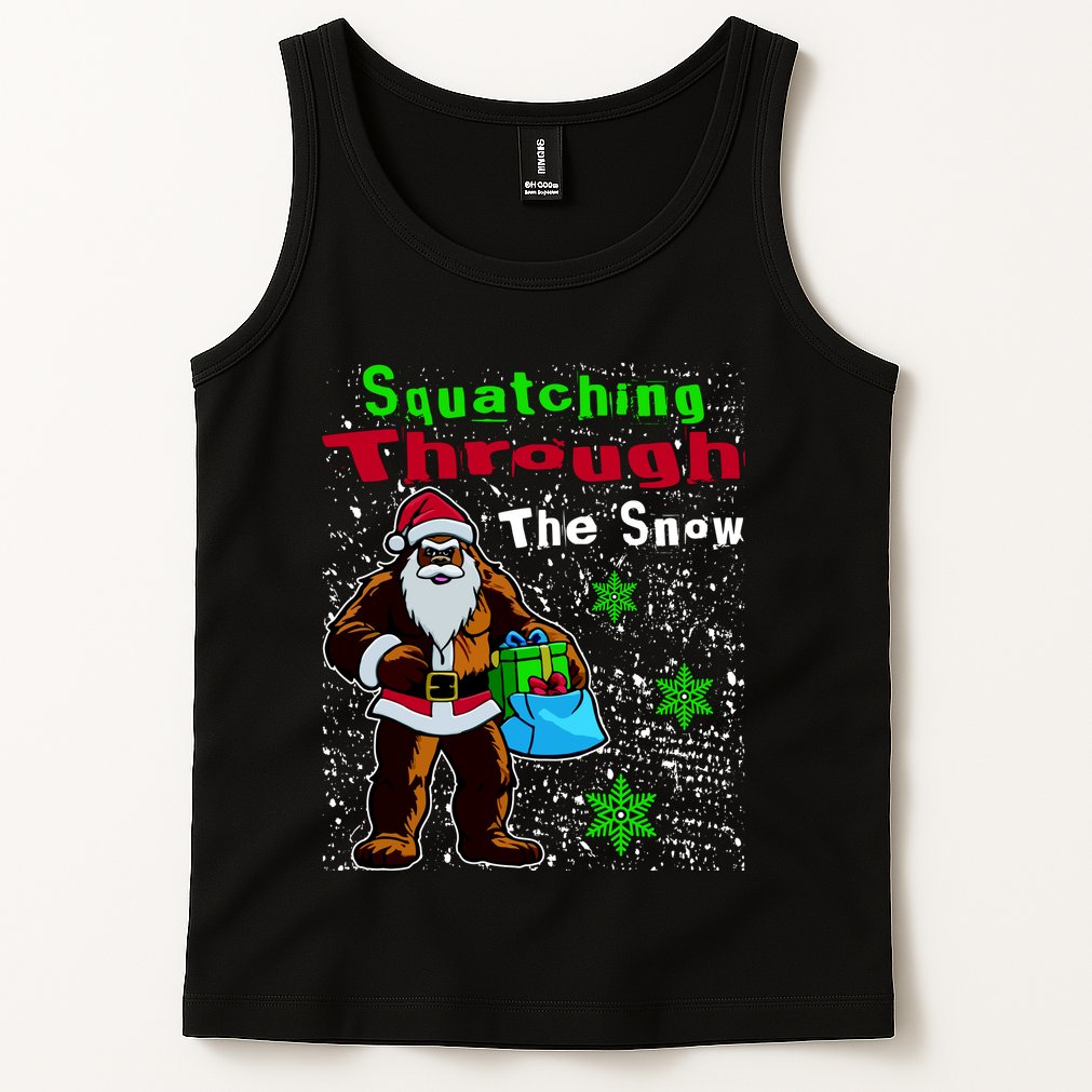 Funny Christmas Bigfoot Tank Top