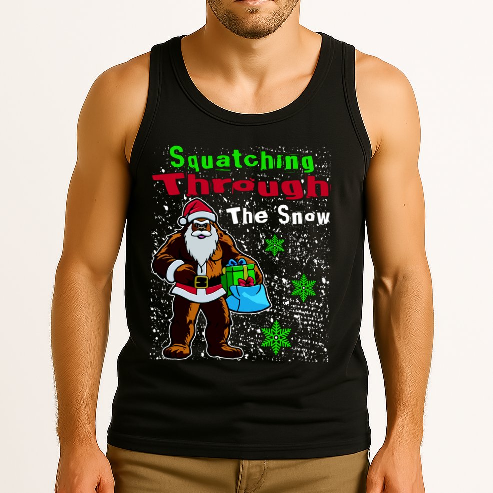 Funny Christmas Bigfoot Tank Top