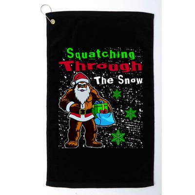 Funny Christmas Bigfoot Platinum Collection Golf Towel