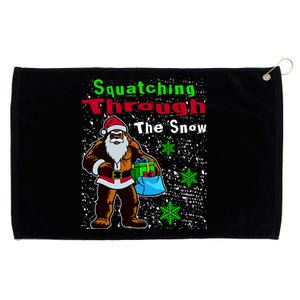 Funny Christmas Bigfoot Grommeted Golf Towel