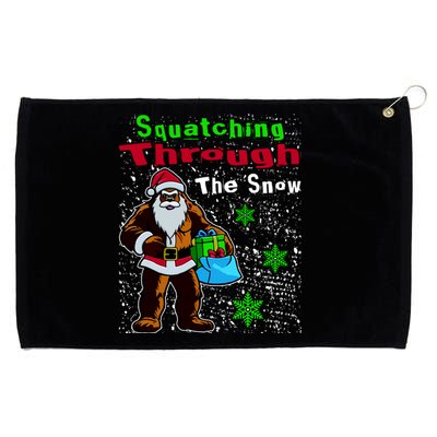 Funny Christmas Bigfoot Grommeted Golf Towel