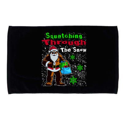 Funny Christmas Bigfoot Microfiber Hand Towel