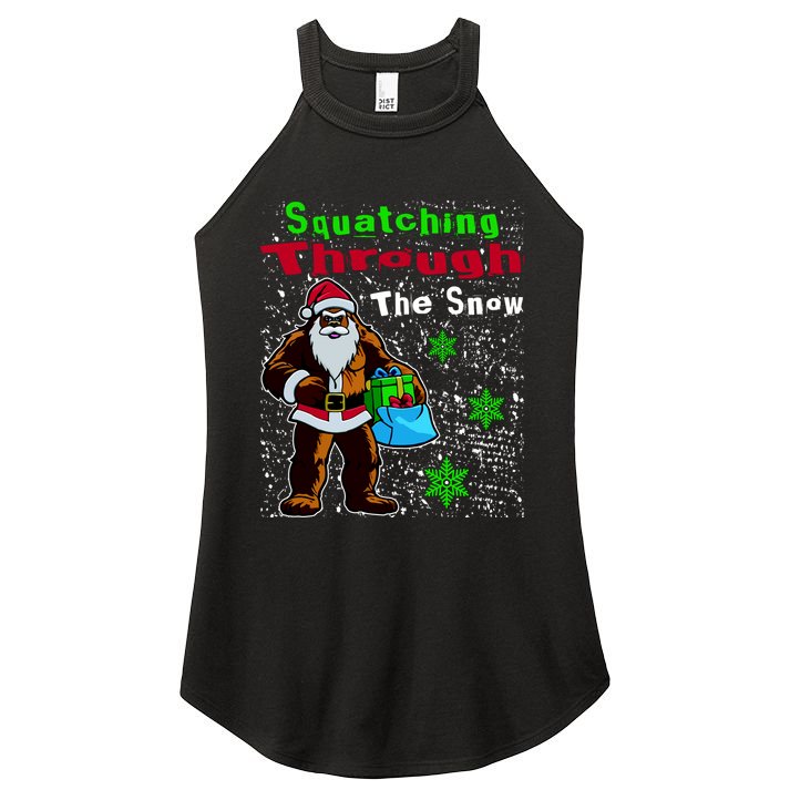 Funny Christmas Bigfoot Women's Perfect Tri Rocker Tank