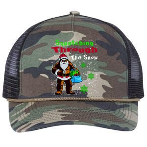 Funny Christmas Bigfoot Retro Rope Trucker Hat Cap