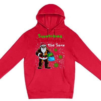 Funny Christmas Bigfoot Premium Pullover Hoodie