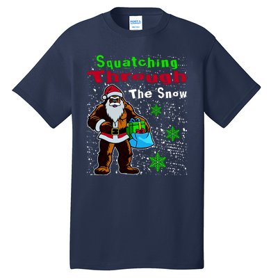 Funny Christmas Bigfoot Tall T-Shirt