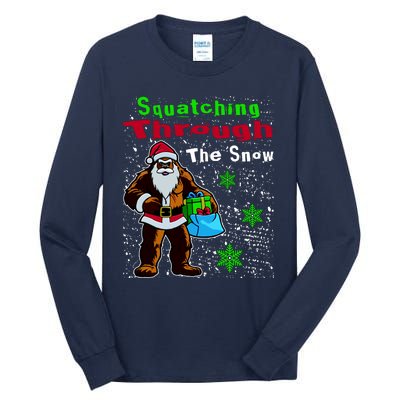 Funny Christmas Bigfoot Tall Long Sleeve T-Shirt