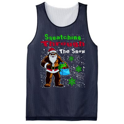 Funny Christmas Bigfoot Mesh Reversible Basketball Jersey Tank