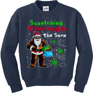 Funny Christmas Bigfoot Kids Sweatshirt