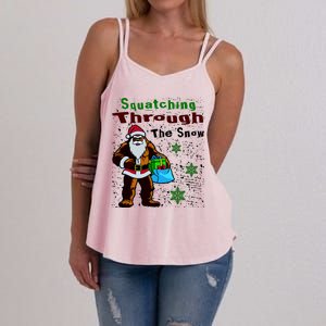 Funny Christmas Bigfoot Women's Strappy Tank