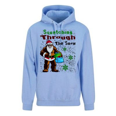 Funny Christmas Bigfoot Unisex Surf Hoodie