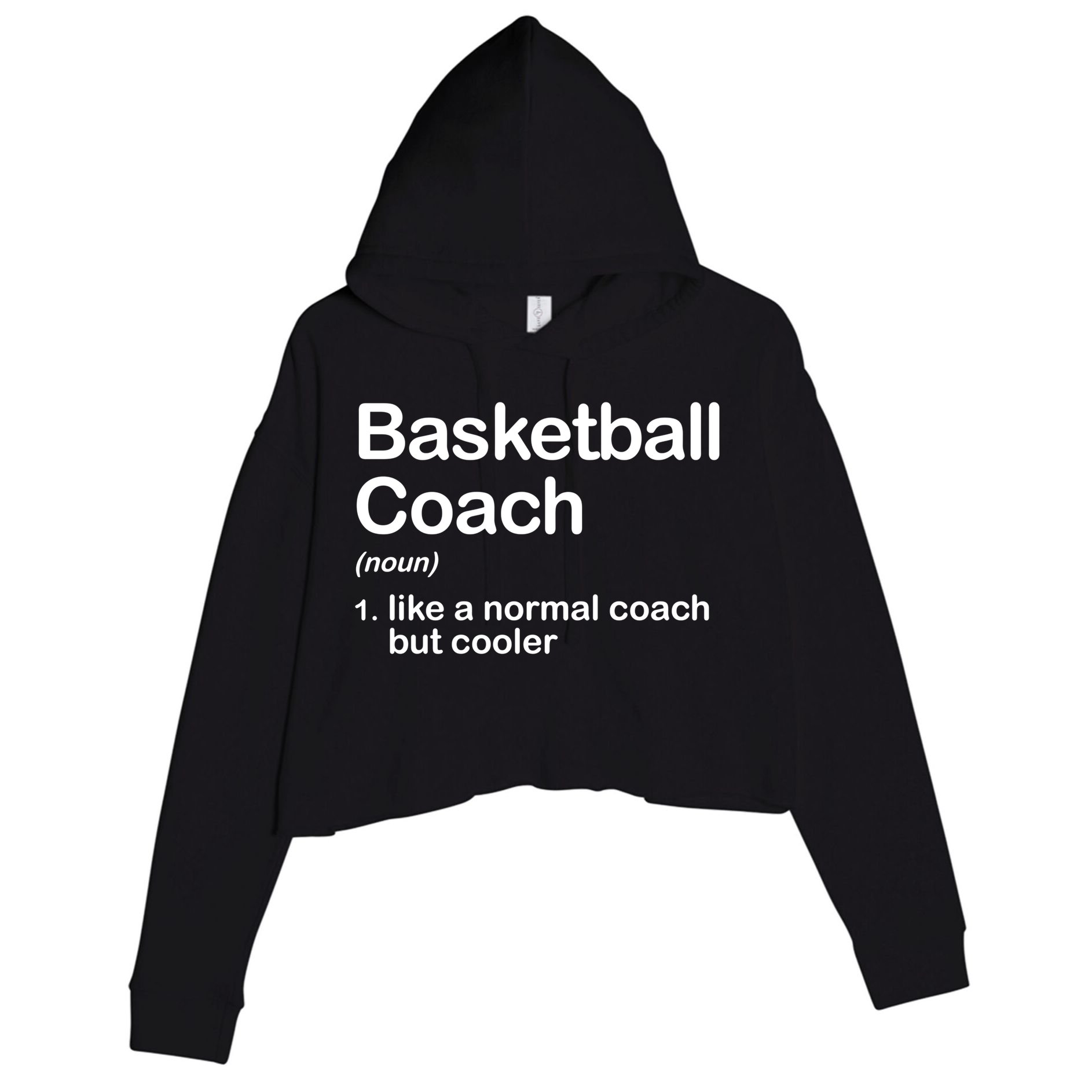 Funny College Basketball Coach Definition Design Gift Crop Fleece Hoodie
