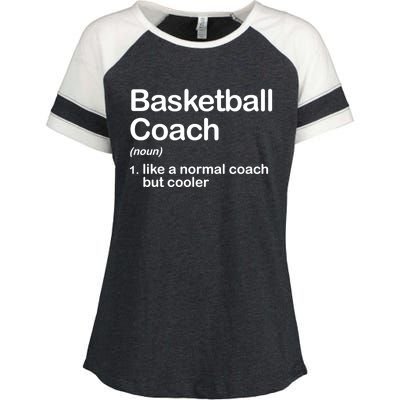 Funny College Basketball Coach Definition Design Gift Enza Ladies Jersey Colorblock Tee