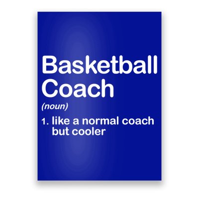 Funny College Basketball Coach Definition Design Gift Poster