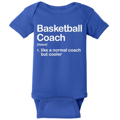 Funny College Basketball Coach Definition Design Gift Baby Bodysuit