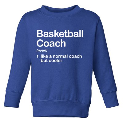 Funny College Basketball Coach Definition Design Gift Toddler Sweatshirt