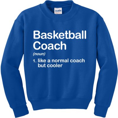 Funny College Basketball Coach Definition Design Gift Kids Sweatshirt