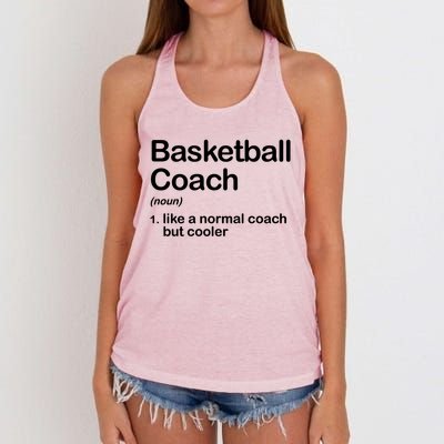 Funny College Basketball Coach Definition Design Gift Women's Knotted Racerback Tank