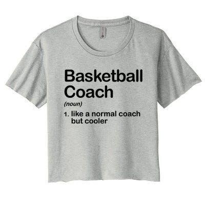 Funny College Basketball Coach Definition Design Gift Women's Crop Top Tee