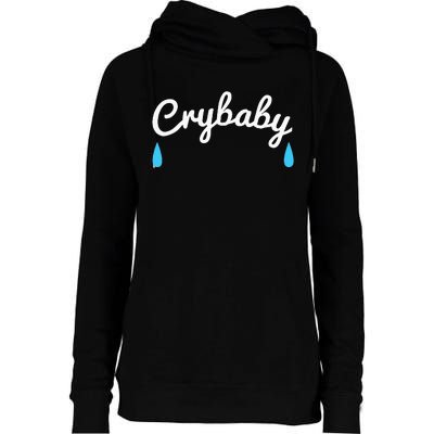 Funny Cry Baby Womens Funnel Neck Pullover Hood