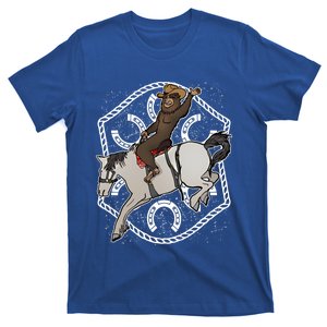 Funny Cow Bigfoot Riding Horse Country Lover Gift T-Shirt