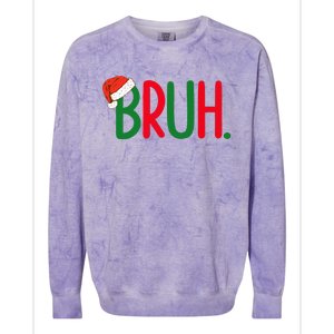 Funny Christmas Bruh Funny Xmas List  Colorblast Crewneck Sweatshirt