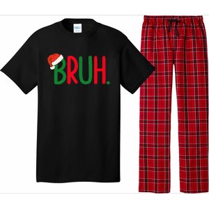 Funny Christmas Bruh Funny Xmas List  Pajama Set