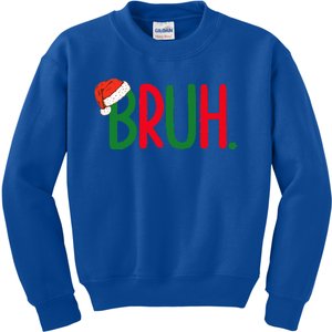 Funny Christmas Bruh Funny Xmas List  Kids Sweatshirt