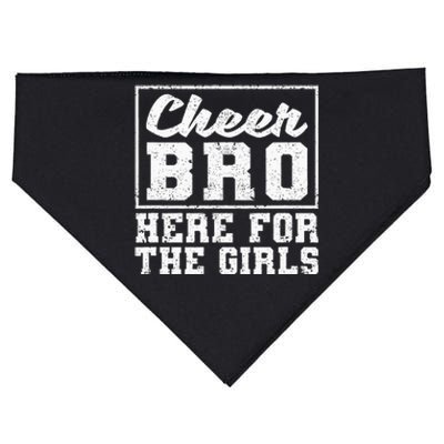 Funny Cheerleading Bros Cheer Bro Here USA-Made Doggie Bandana