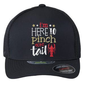 Funny Crawfish Boil Lover Im Here To Pinch Some Tailo In My Spare Time Flexfit Unipanel Trucker Cap